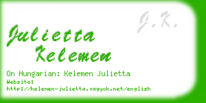 julietta kelemen business card